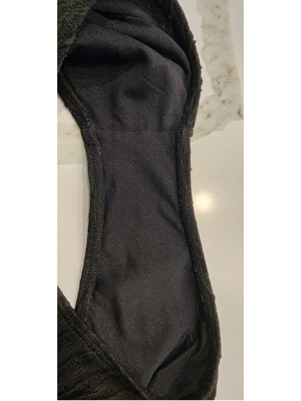 Black 1XL High Waisted Bikini Set Crisscross Straps Rainbow Embroidered Ribbed - Picture 7 of 12